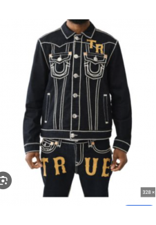 TRUE RELIGION ROPE STITCH WESTERN JIMMY JACKET